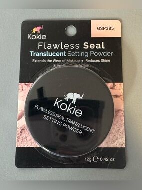 Kokie Flawless Seal Translucent Setting Powder - Black Compact reduces shine